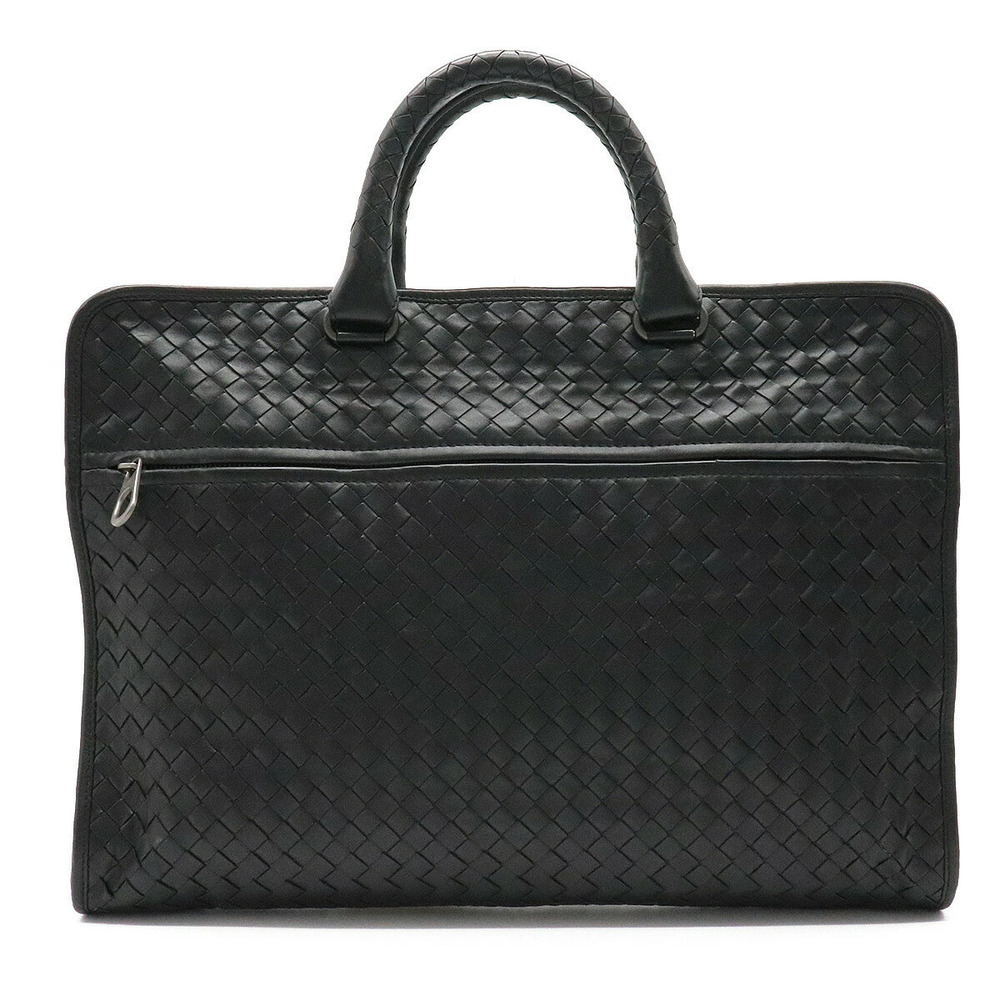 BOTTEGA VENETA Intrecciato Business Bag Briefcase Leather Black